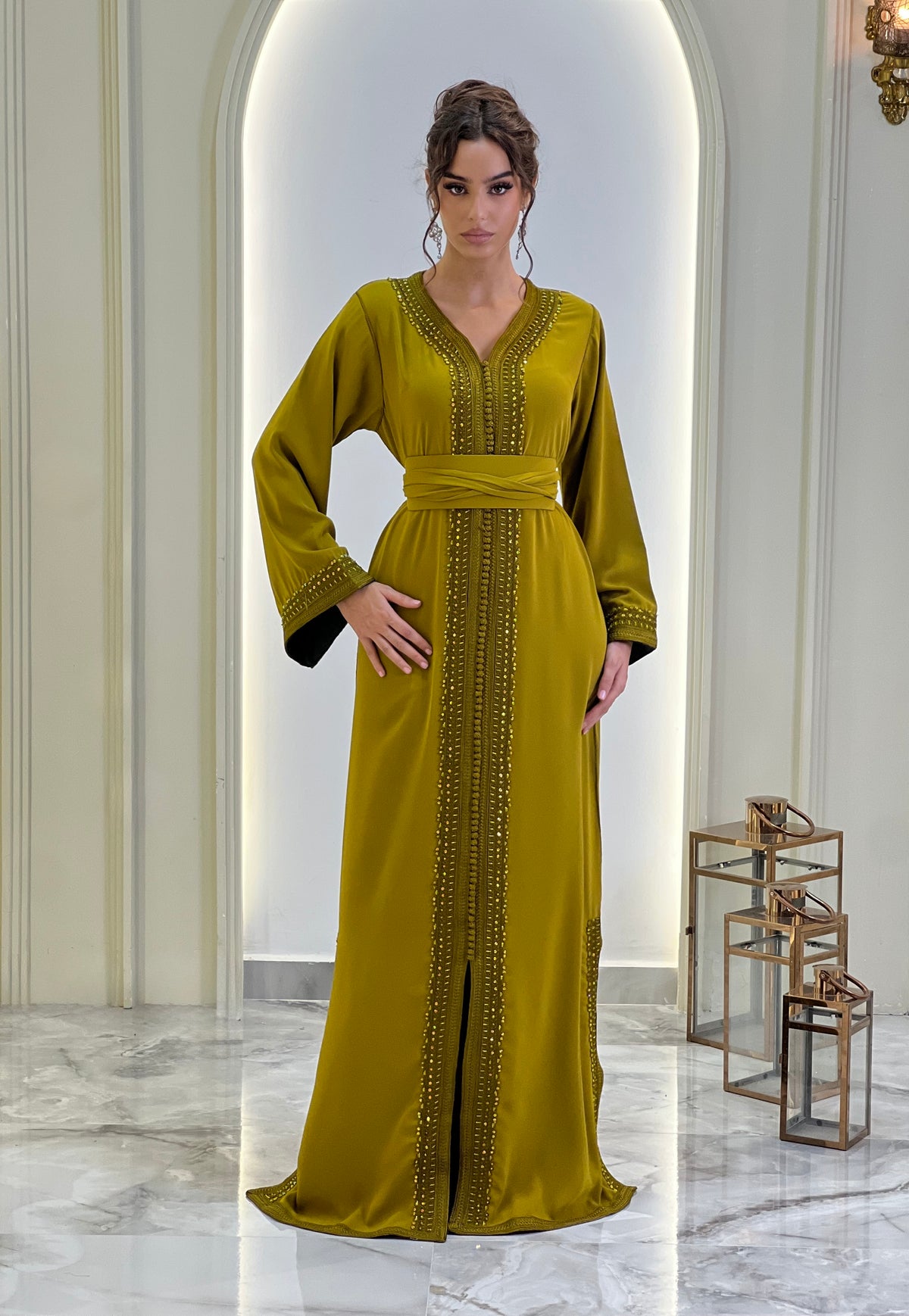 Kaftan Bayan, Moroccan kaftan in crepe – view 20 | Kaftan Elegance