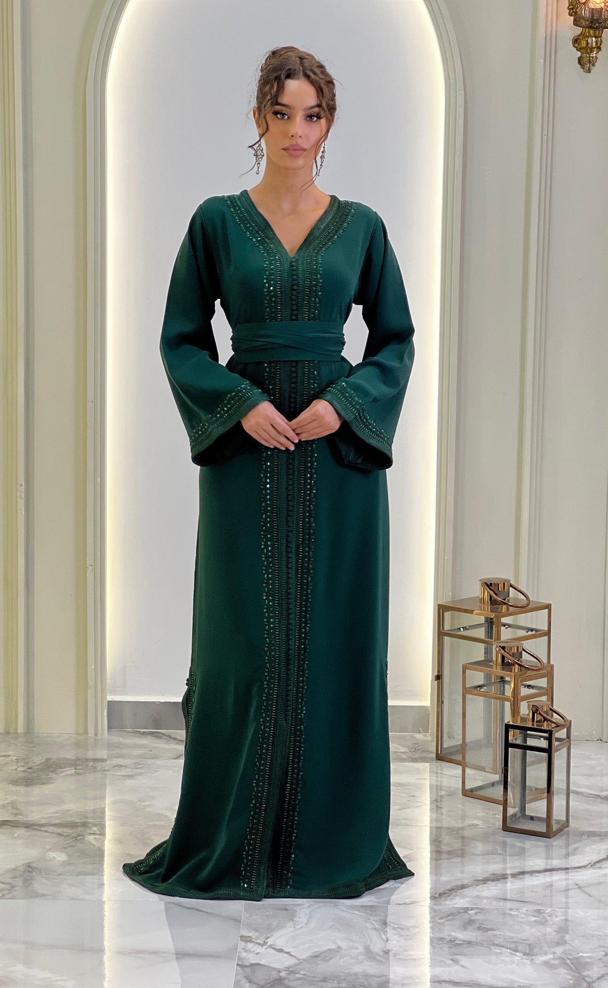 Kaftan Bayan, Moroccan kaftan in crepe – view 33 | Kaftan Elegance
