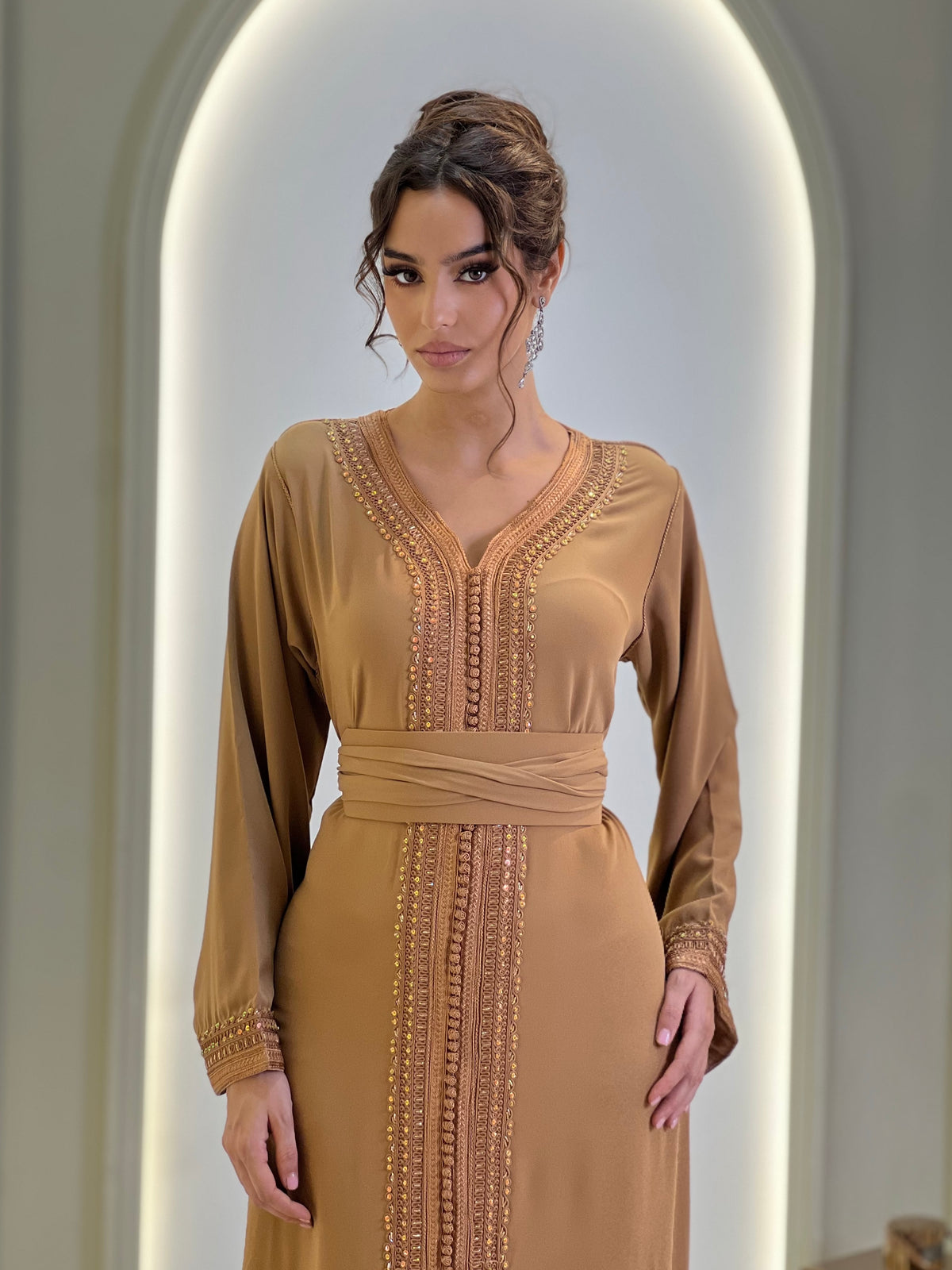 Kaftan Bayan, Moroccan kaftan in crepe – view 23 | Kaftan Elegance