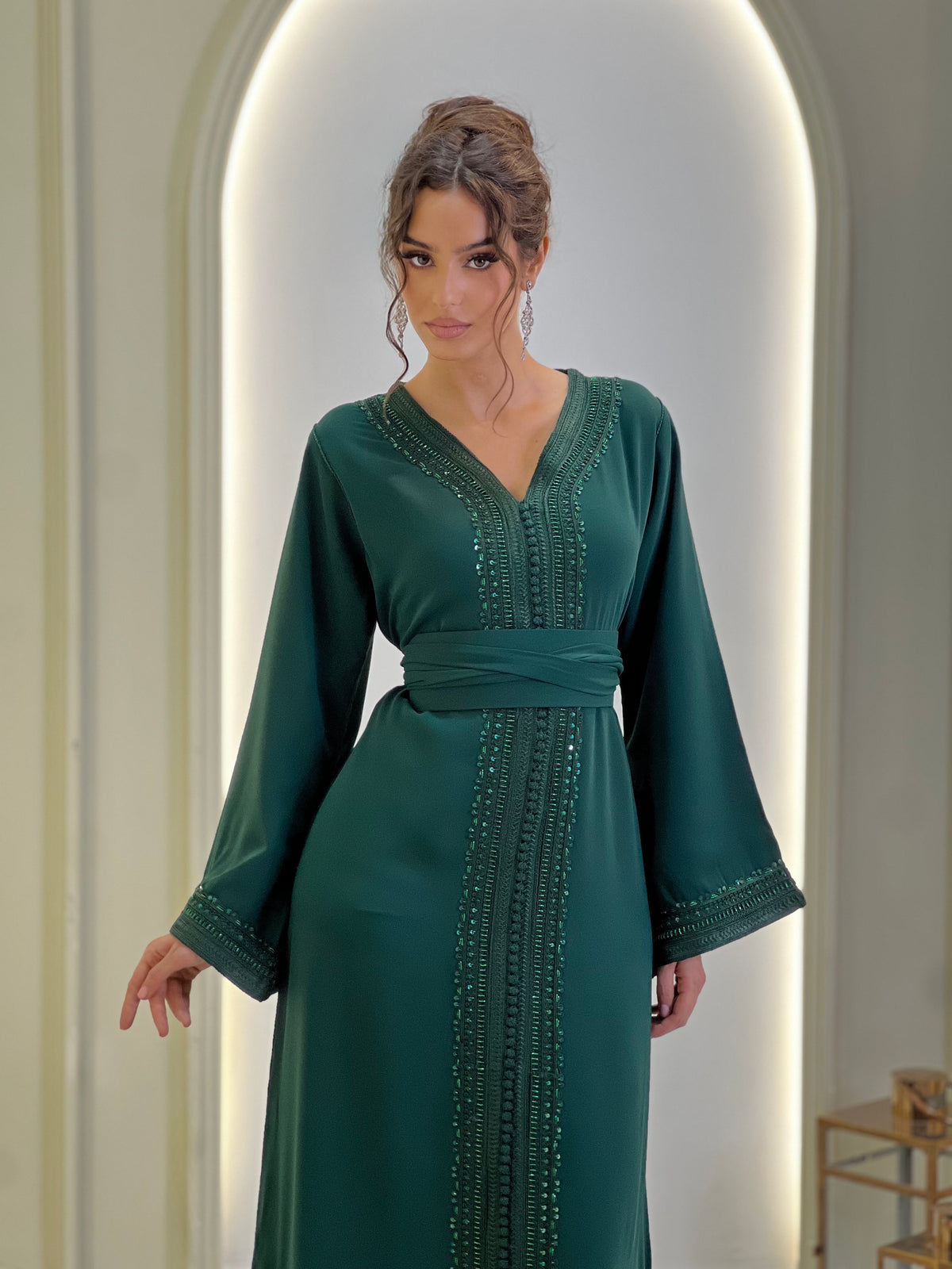 Kaftan Bayan, Moroccan kaftan in crepe – view 10 | Kaftan Elegance
