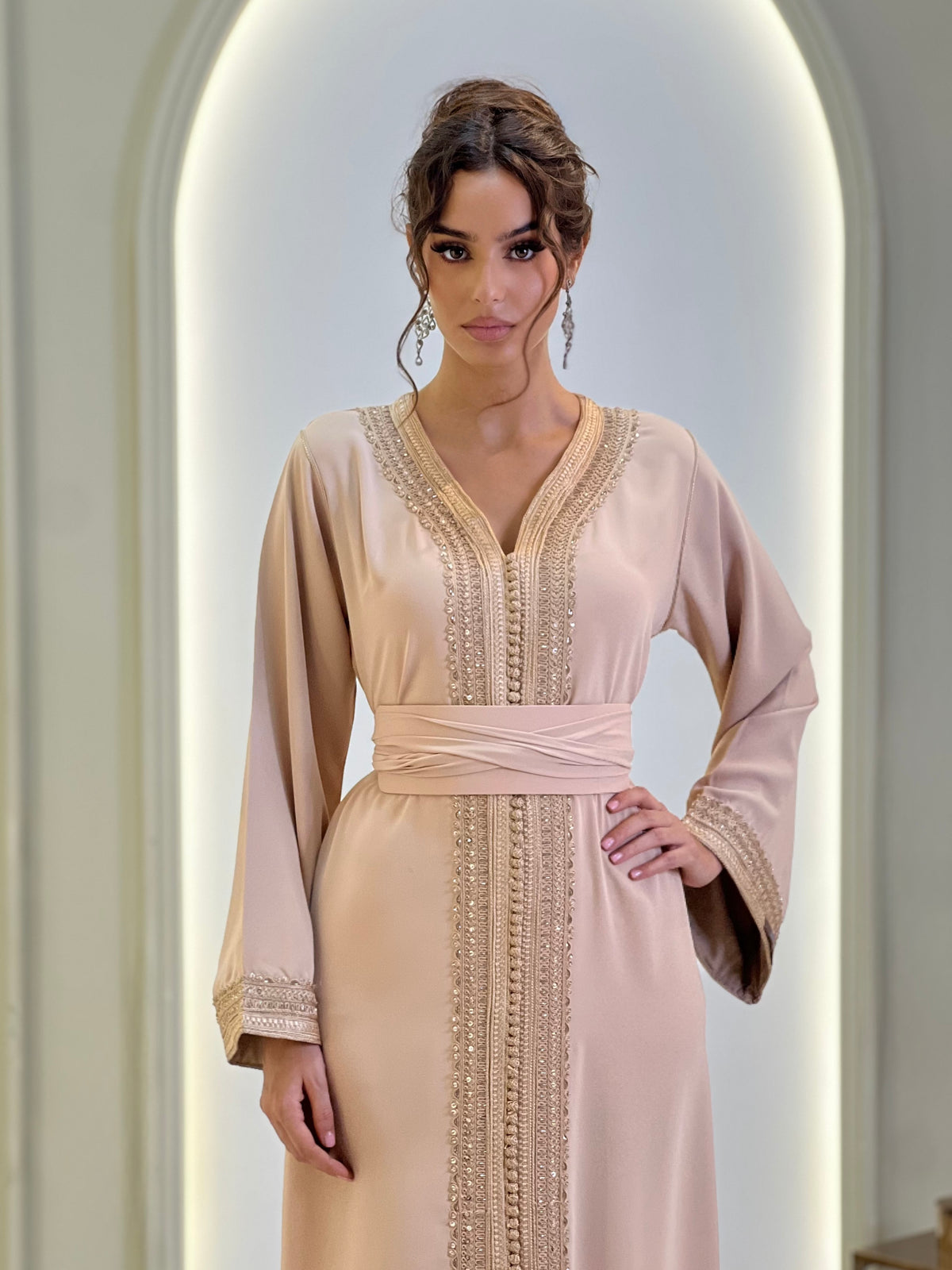 Kaftan Bayan, Moroccan kaftan in crepe – view 17 | Kaftan Elegance