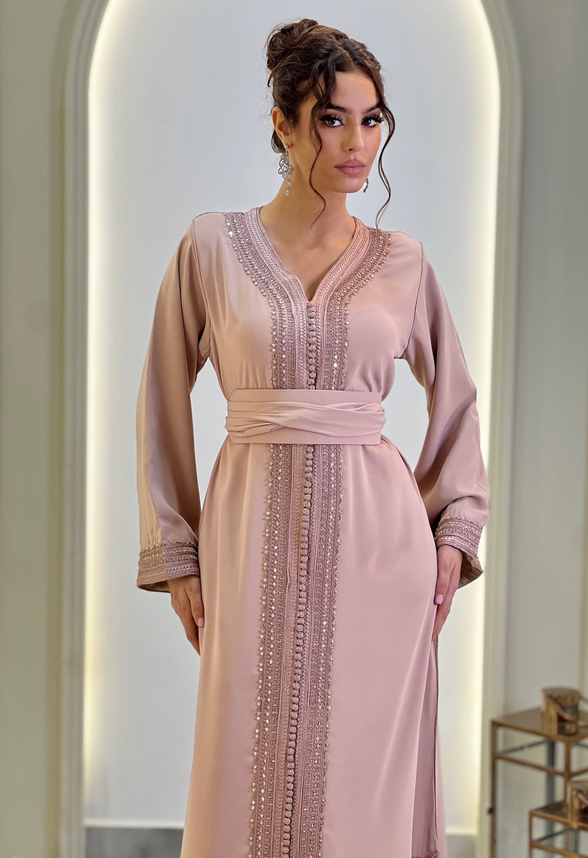 Kaftan Bayan, Moroccan kaftan in crepe – view 29 | Kaftan Elegance