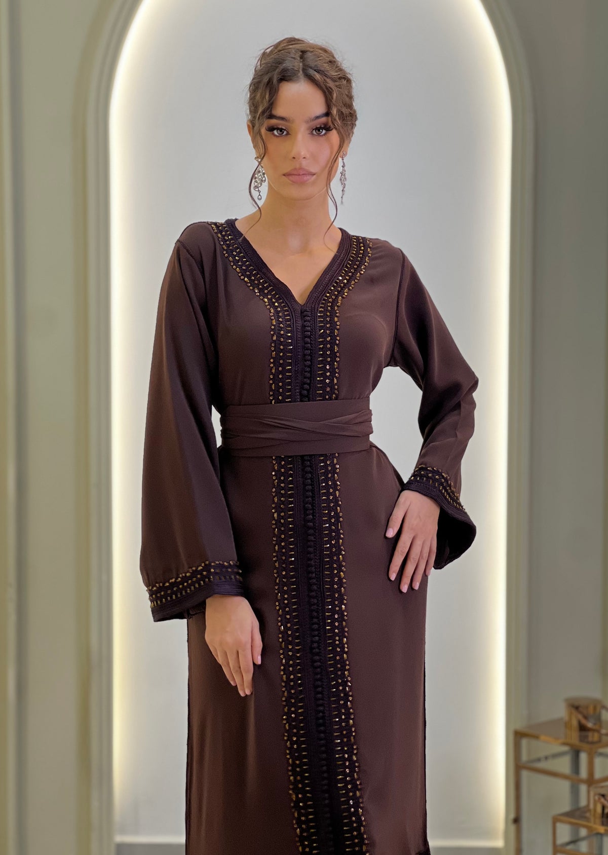 Kaftan Bayan, Moroccan kaftan in crepe – view 15 | Kaftan Elegance