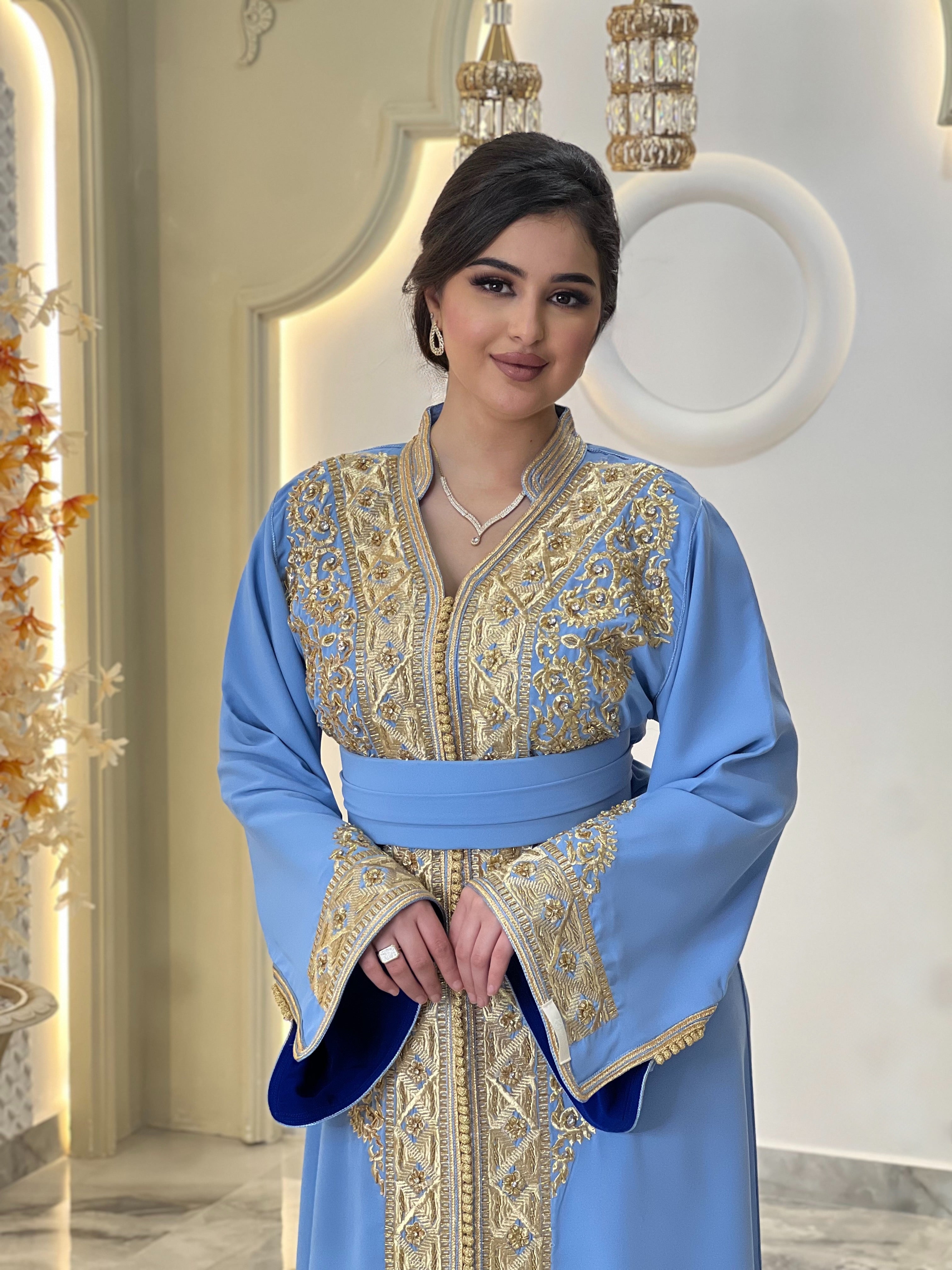 Caftan Afsana light blue