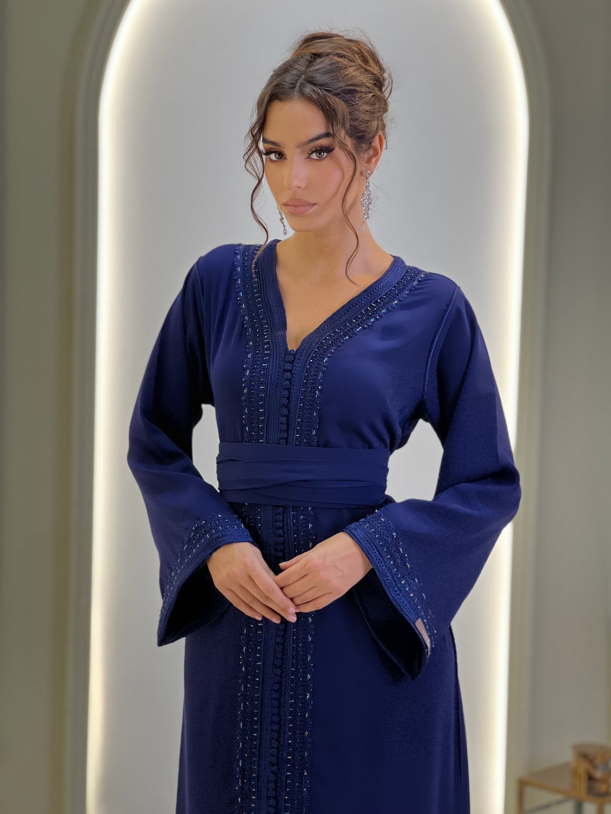 Kaftan Bayan, Moroccan kaftan in crepe – view 9 | Kaftan Elegance