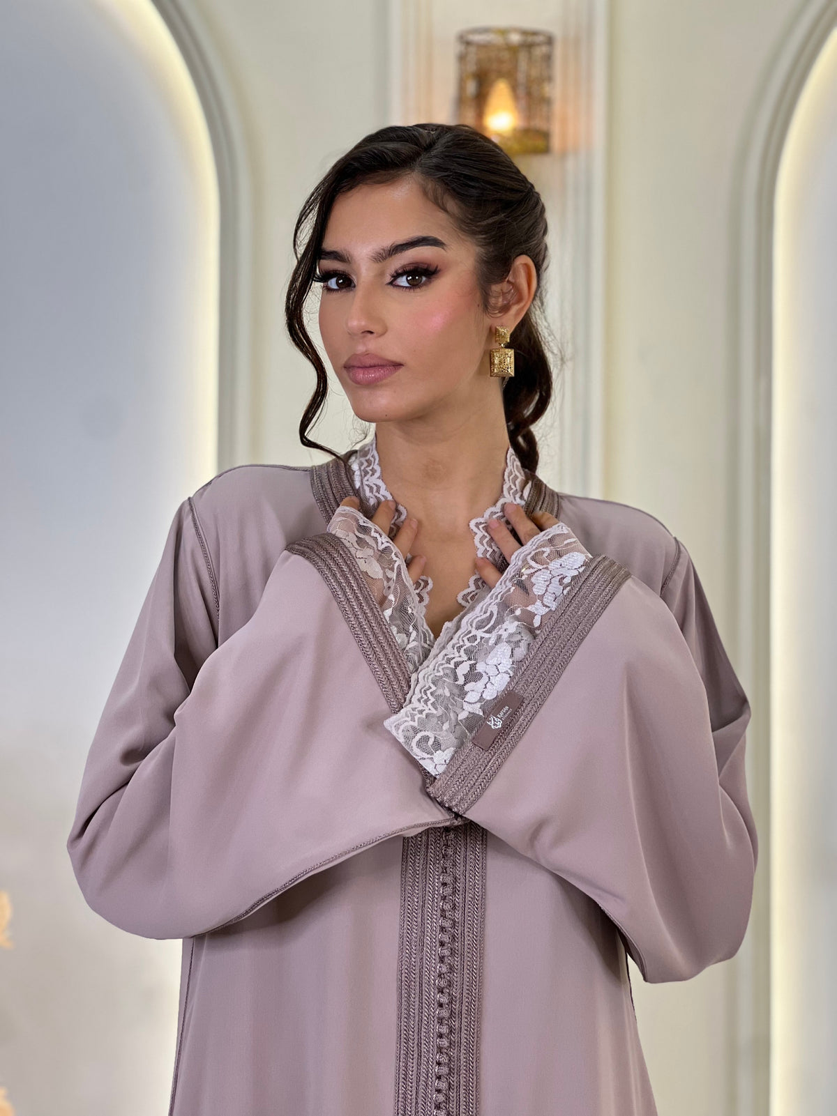 Ravellia, lebsa marocaine en crêpe – vue 7 | Kaftan Elegance