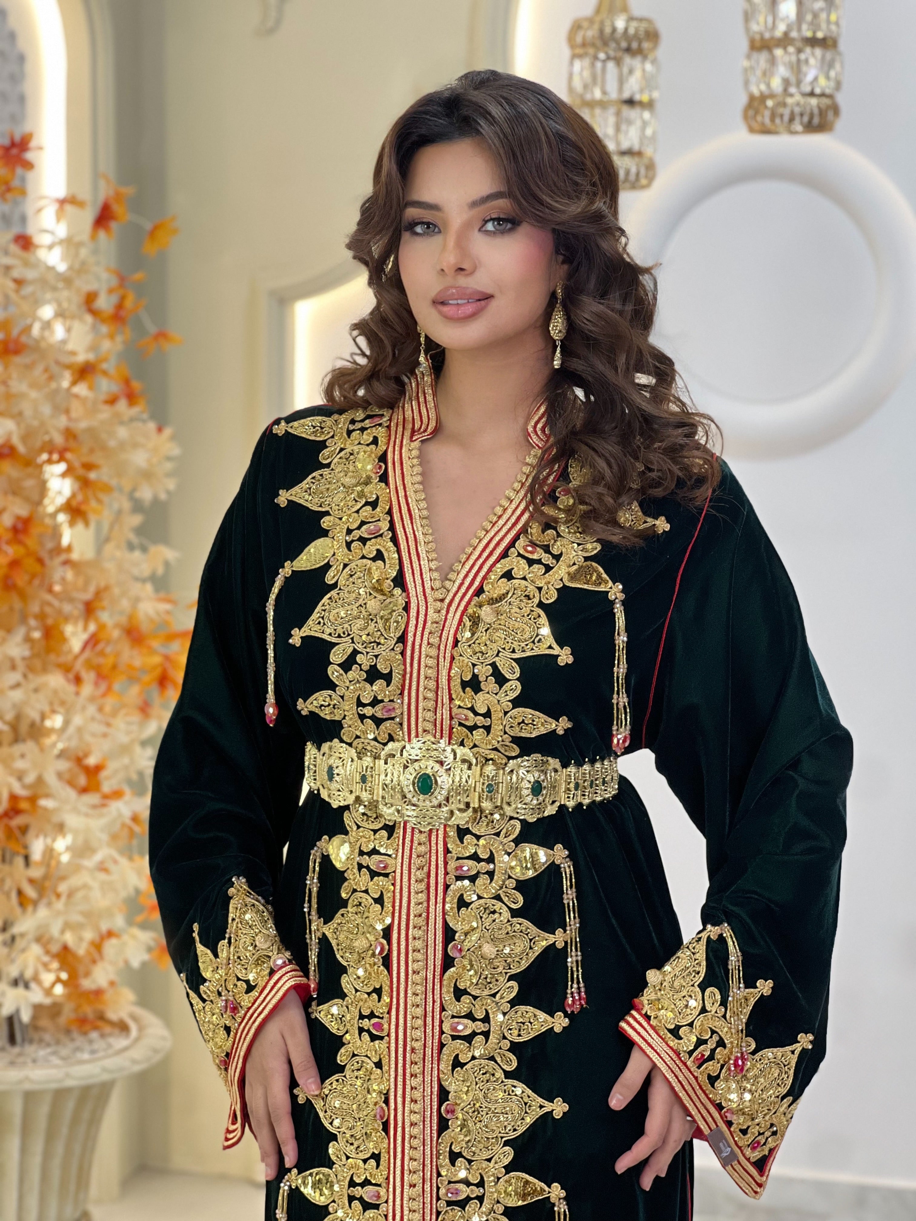 Crimson Green Velvet