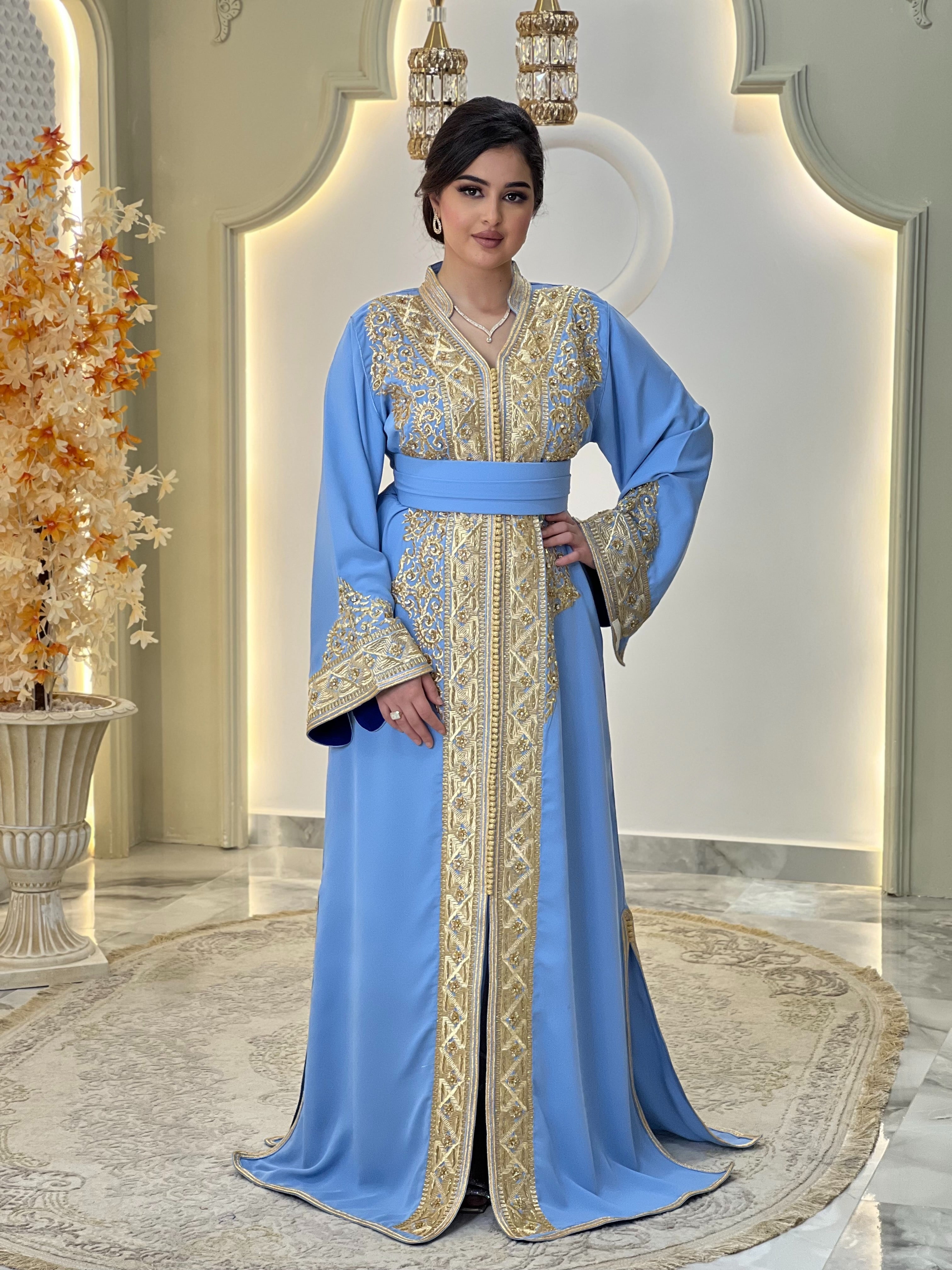 Caftan Afsana light blue