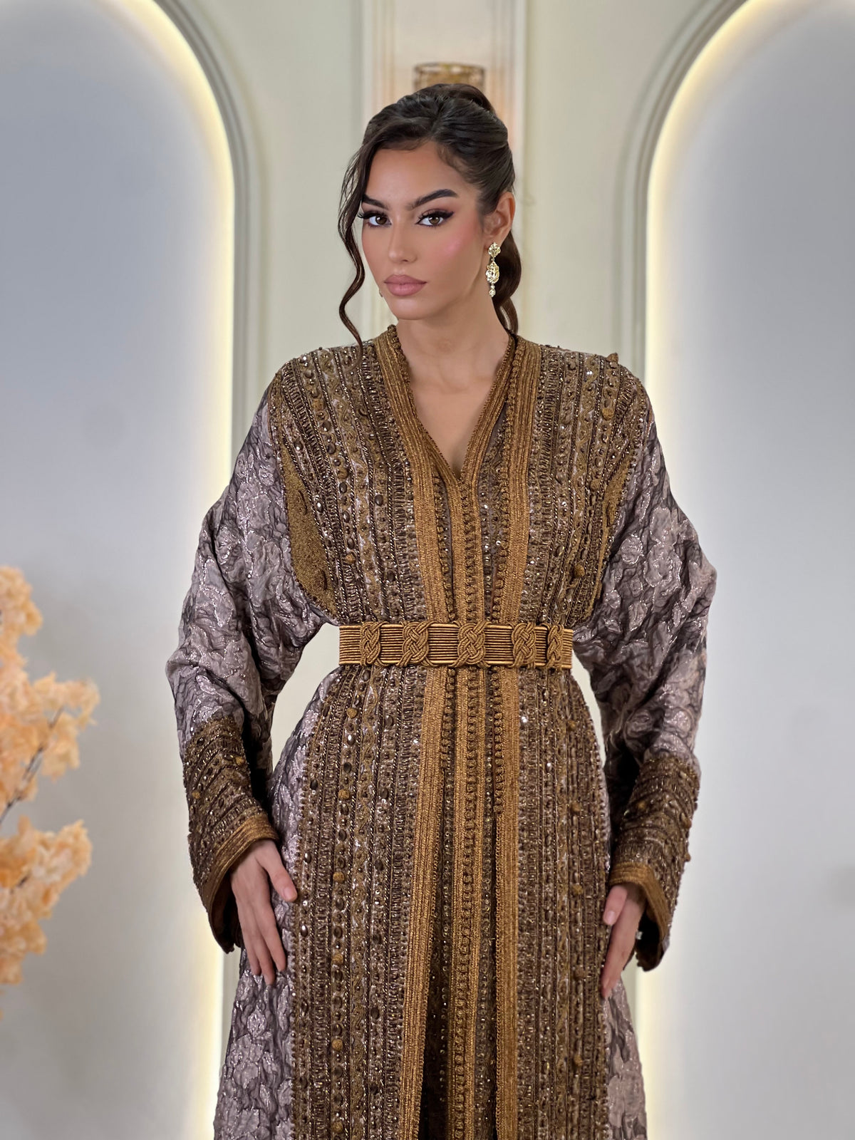 Lebsa Yelina, Moroccan lebsa in brocade – view 6 | Kaftan Elegance