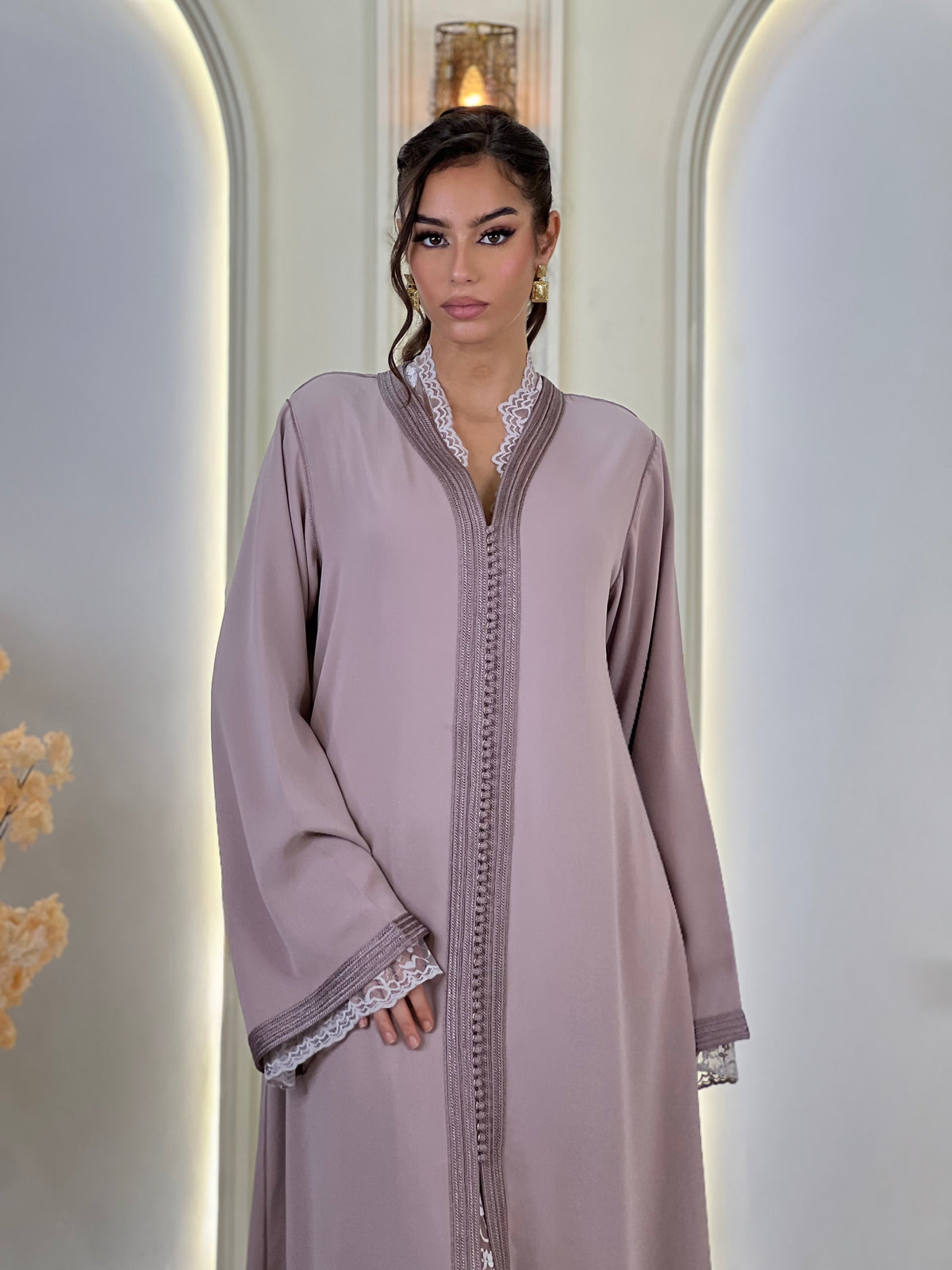 Ravellia, lebsa marocaine en crêpe – vue 5 | Kaftan Elegance