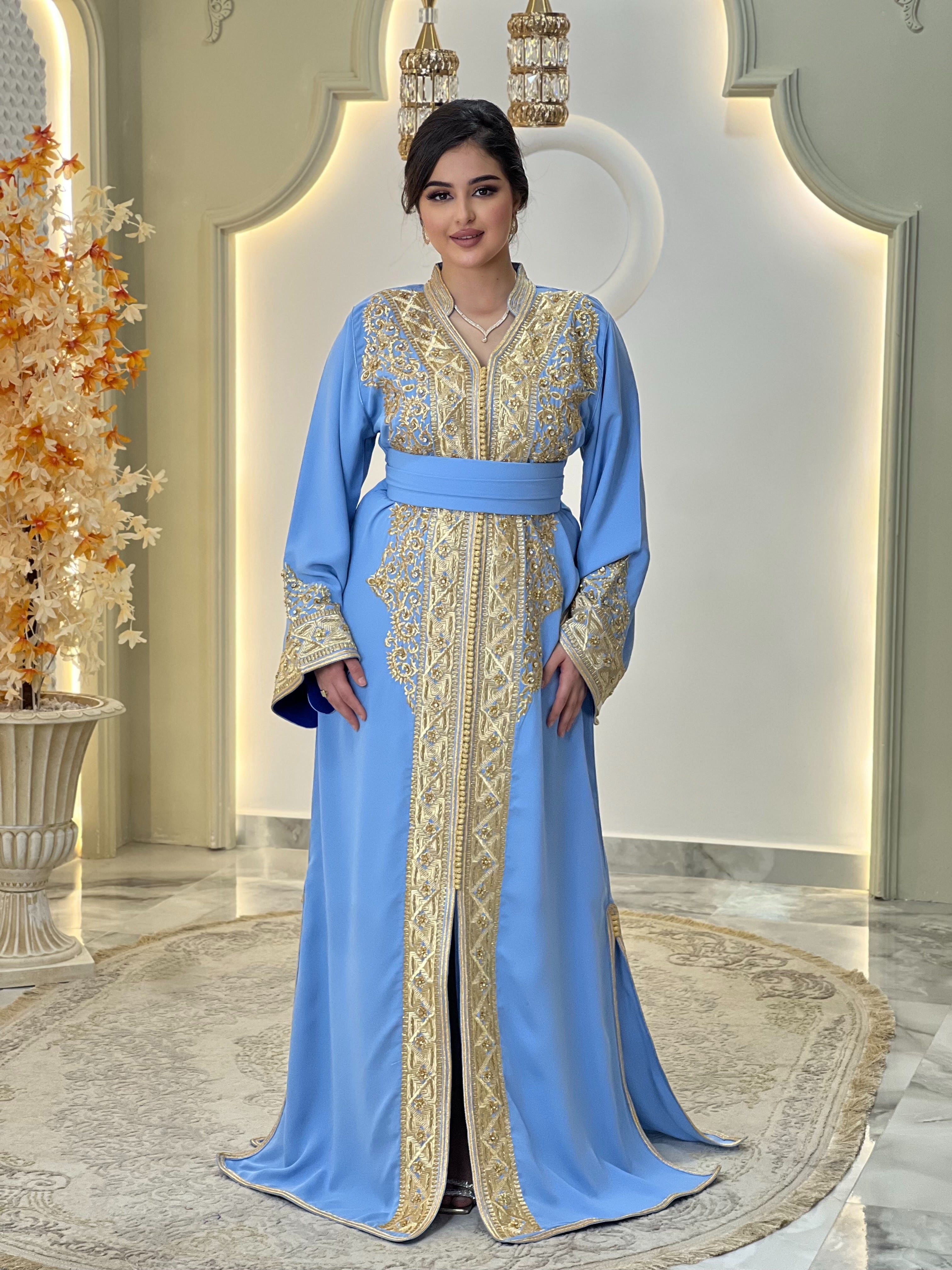 Caftan Afsana light blue