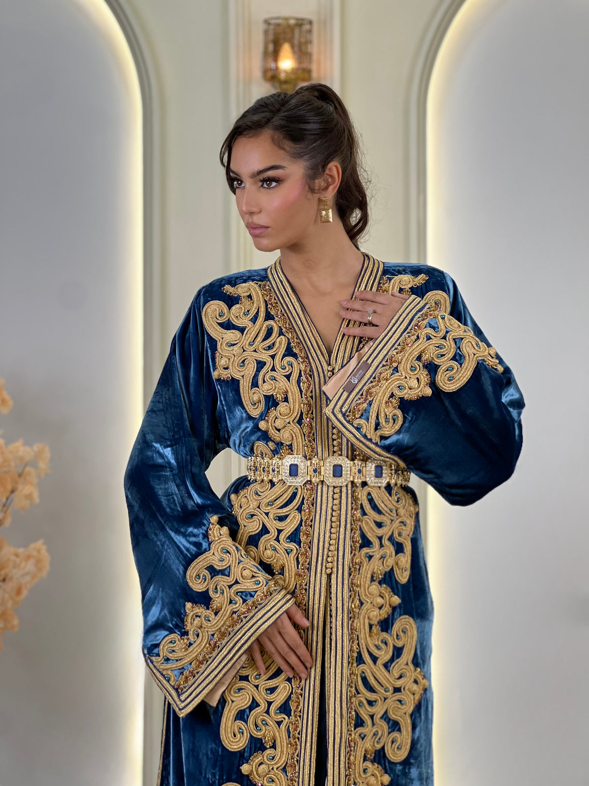 Veloria, lebsa marroquí de terciopelo – vista 3 | Kaftan Elegance