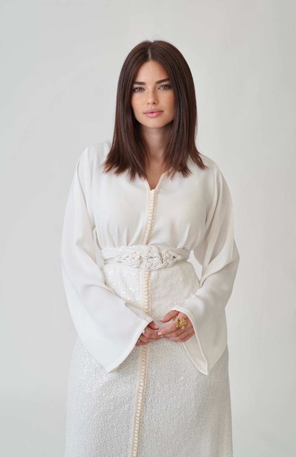 Amalya white sequins