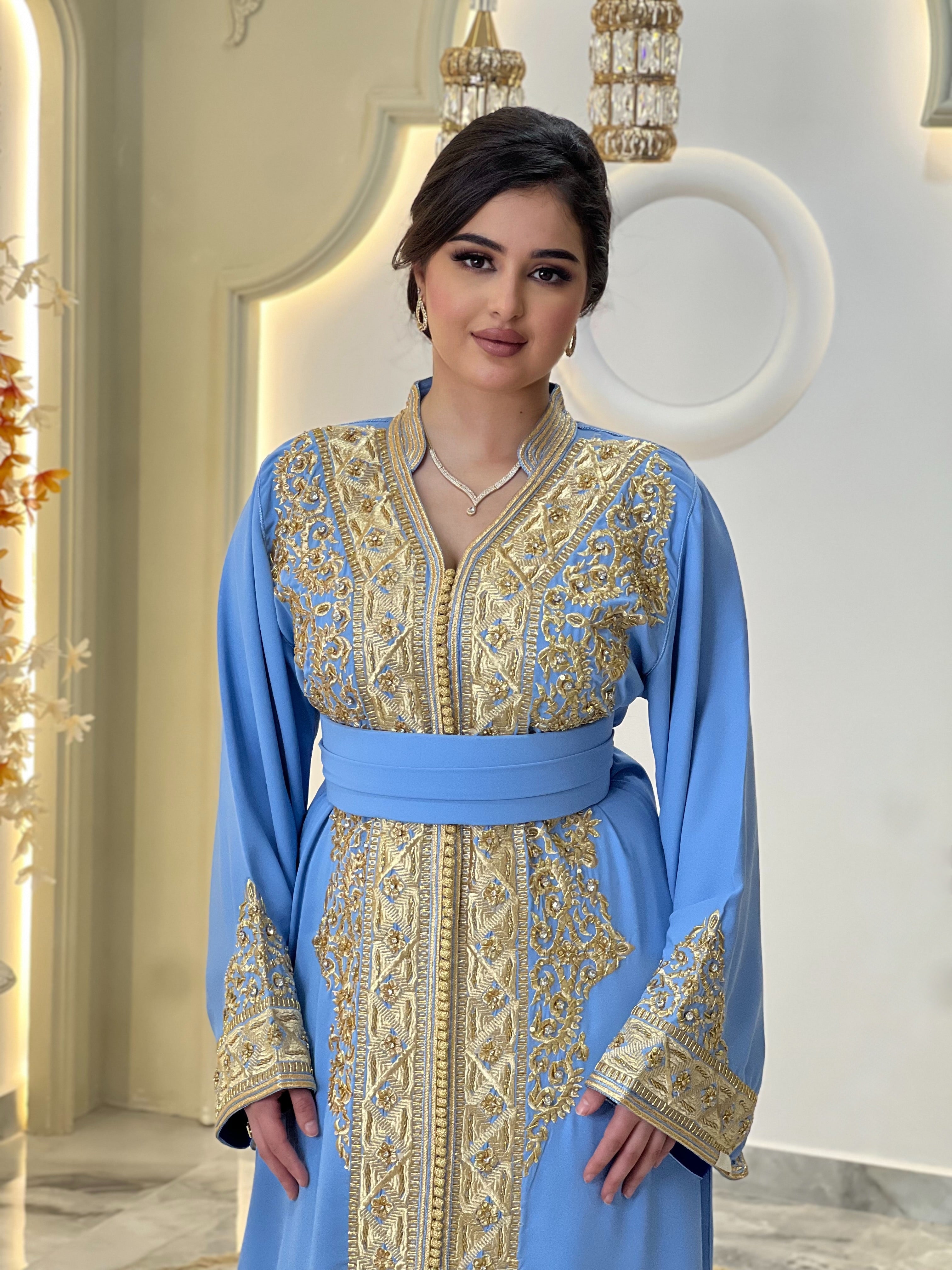 Caftan Afsana light blue