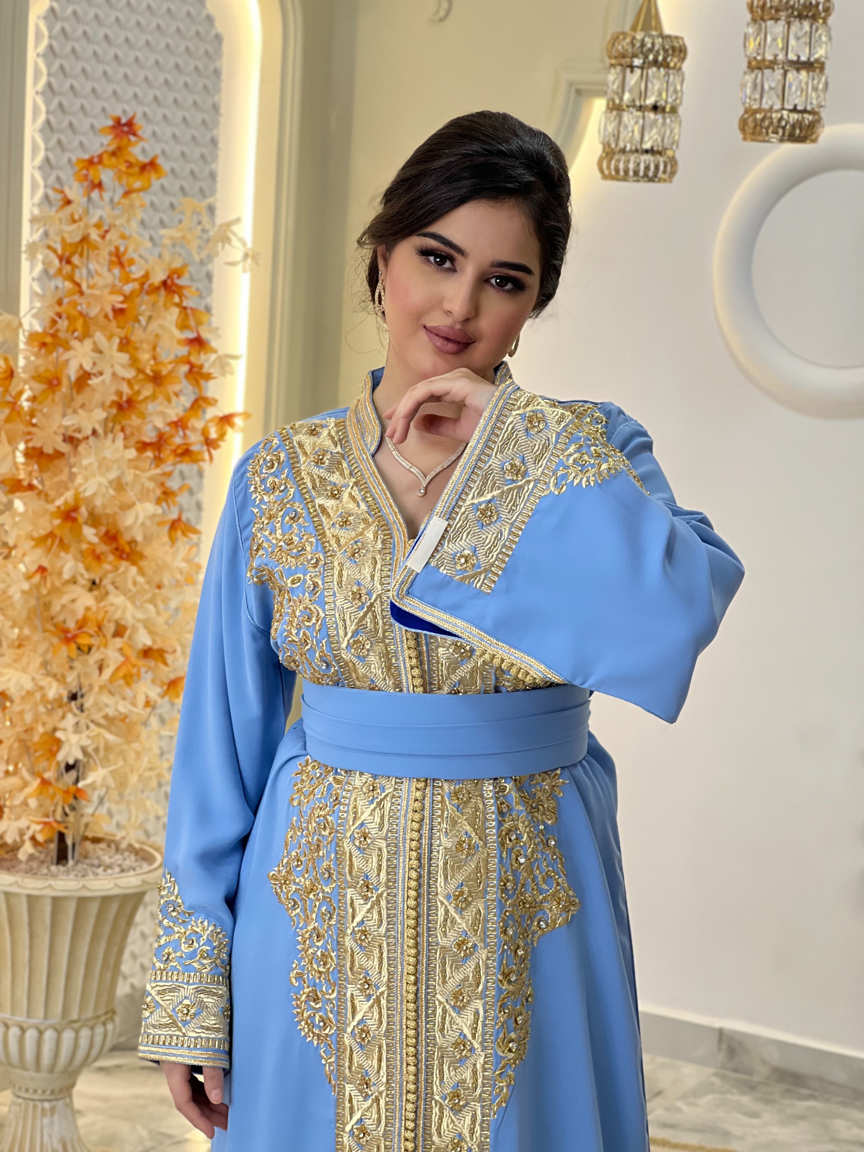 Caftan Afsana light blue