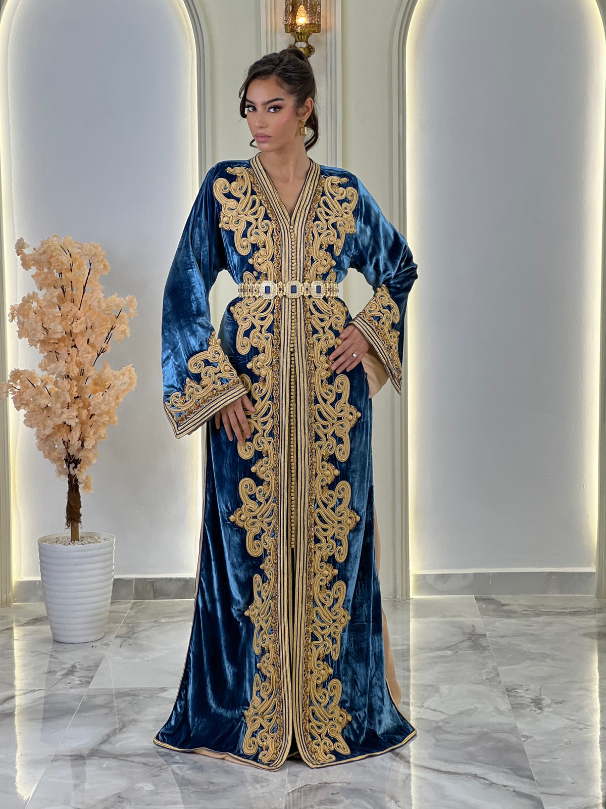 Veloria, lebsa marroquí de terciopelo – vista 5 | Kaftan Elegance