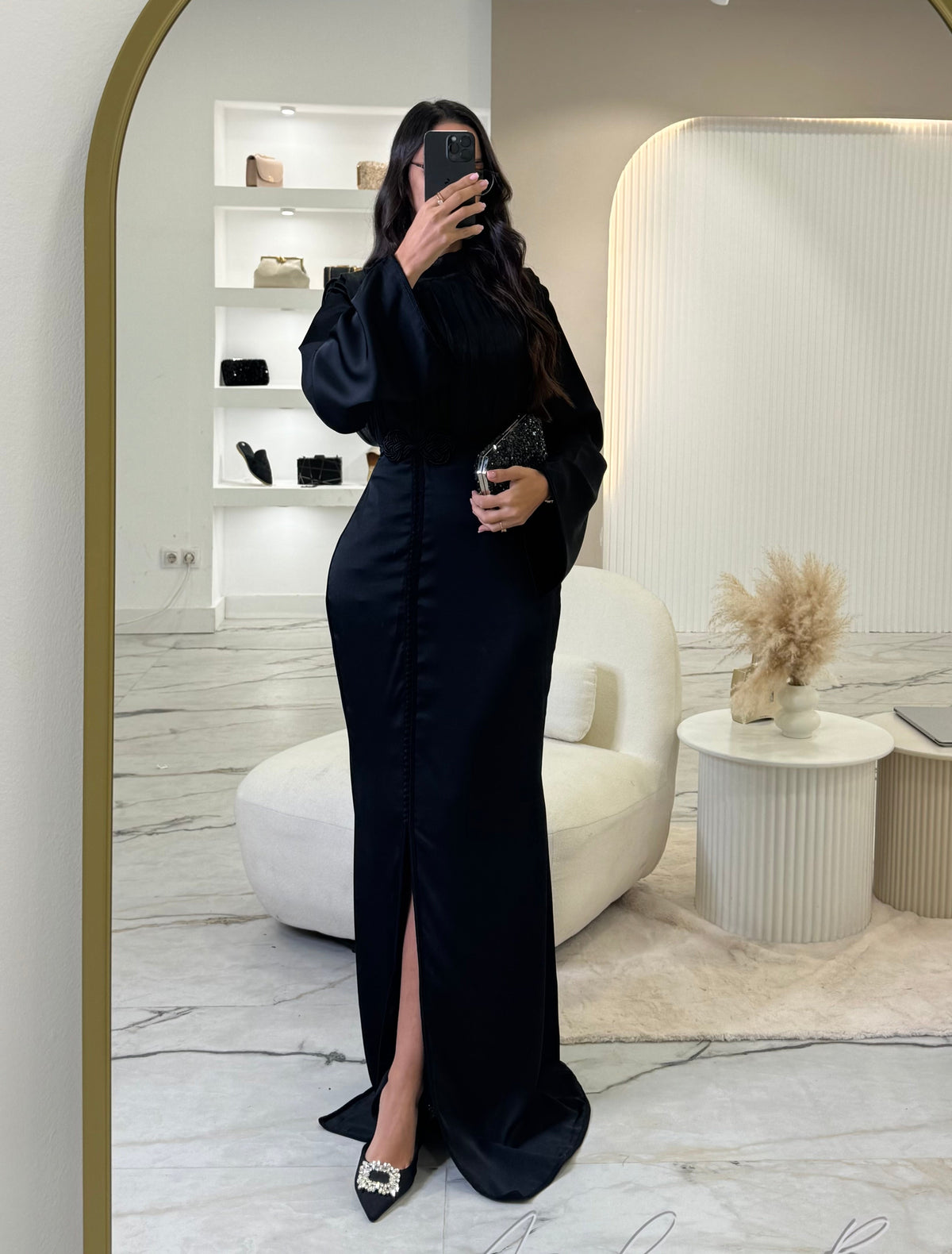 Black Pleated