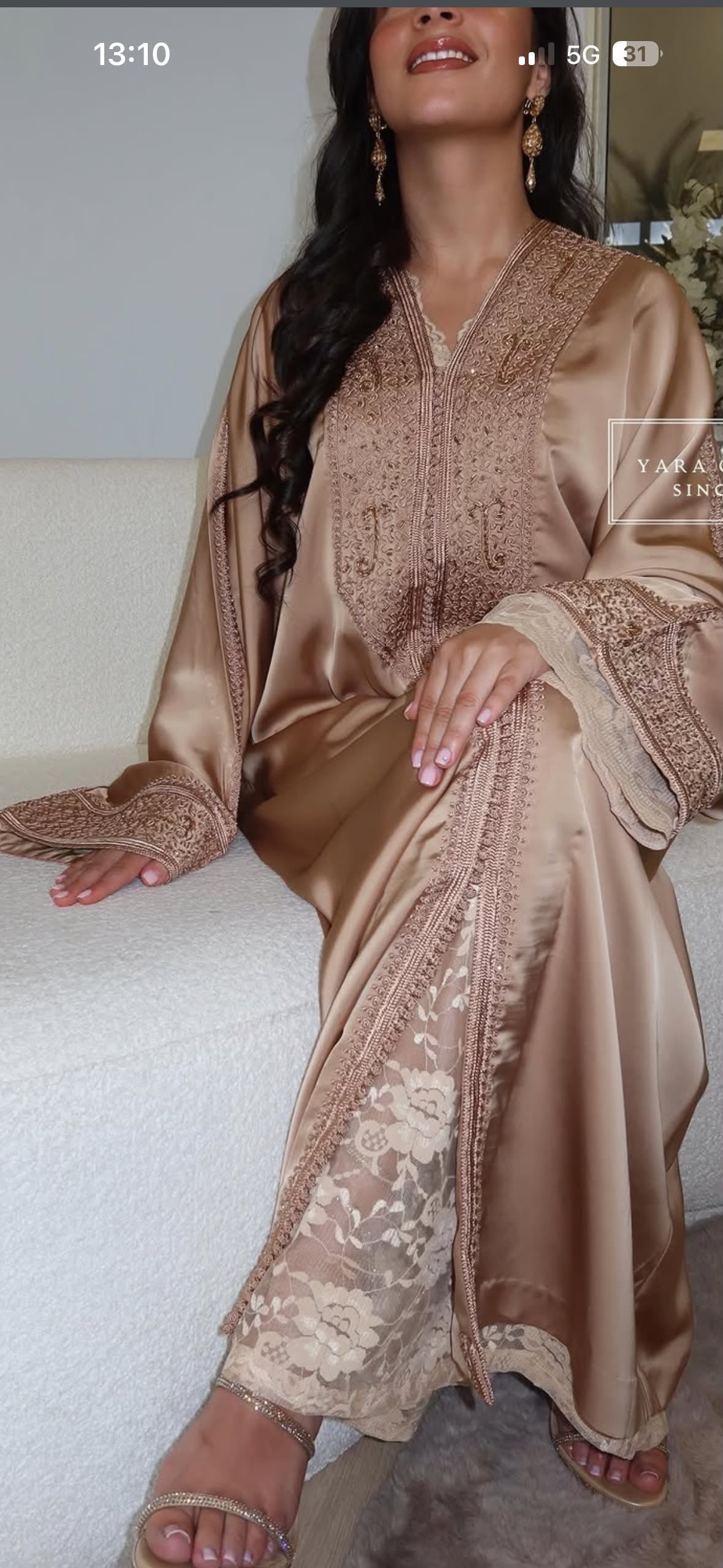 Kaftan withe Size S /kaftan brown Size XXL