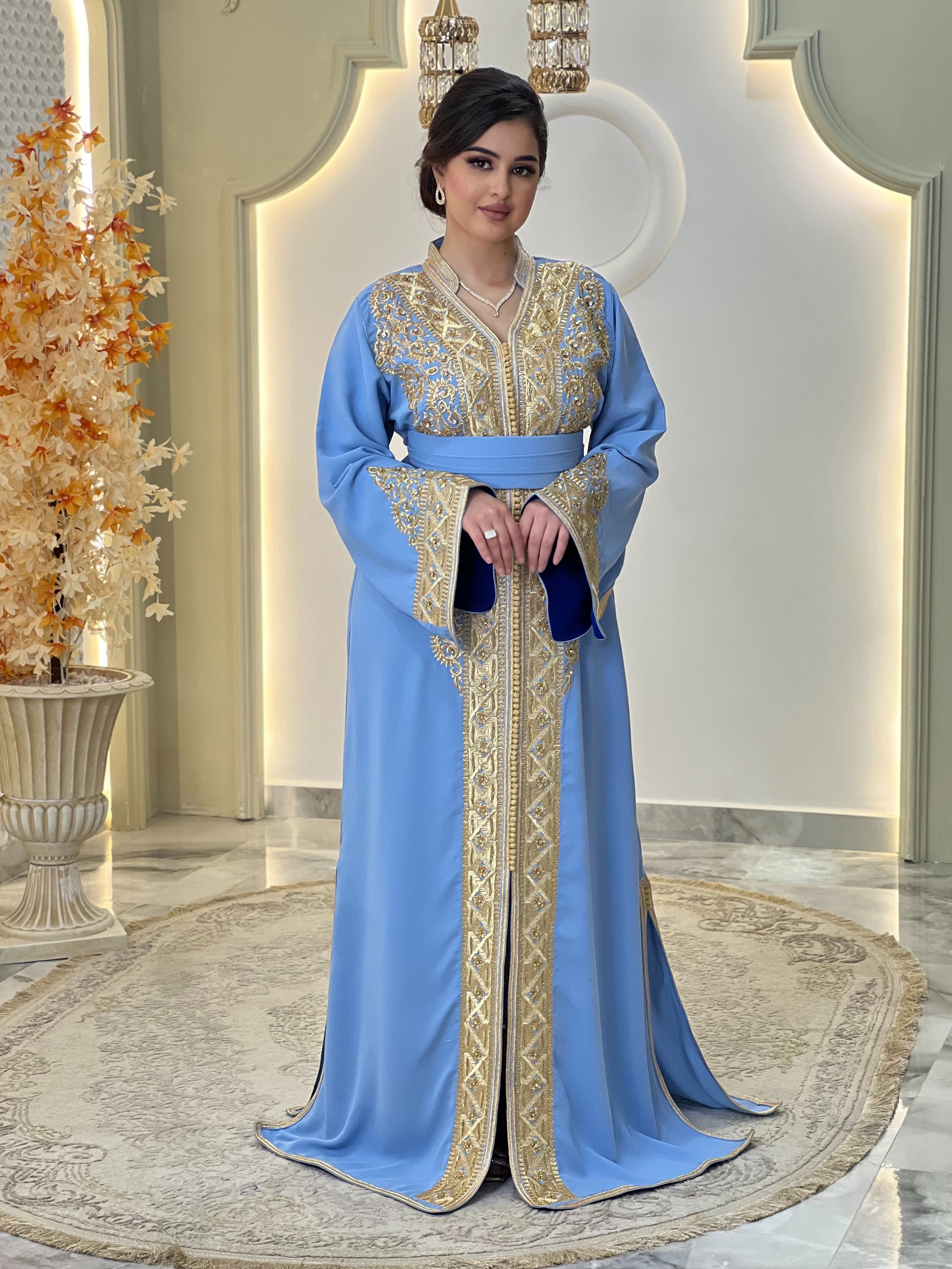 Caftan Afsana light blue